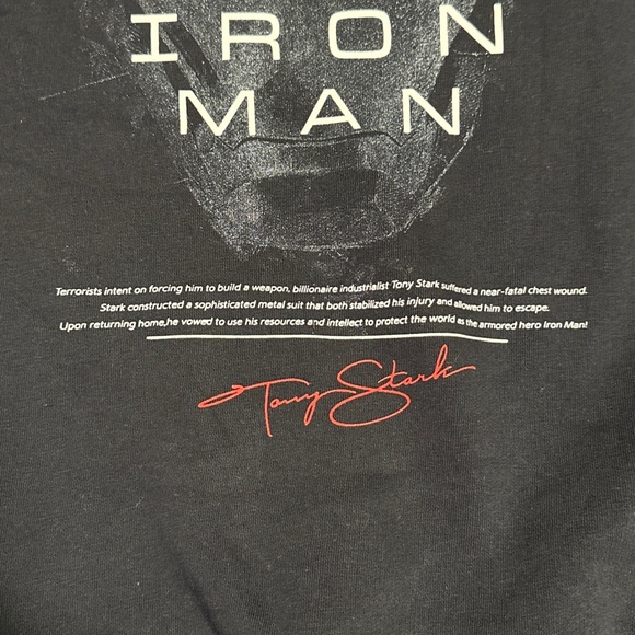 I Am Iron Man Sweatshirt Men's Medium Octave Pockets Marvel Crew Avengers Campus - Picture 4 of 14